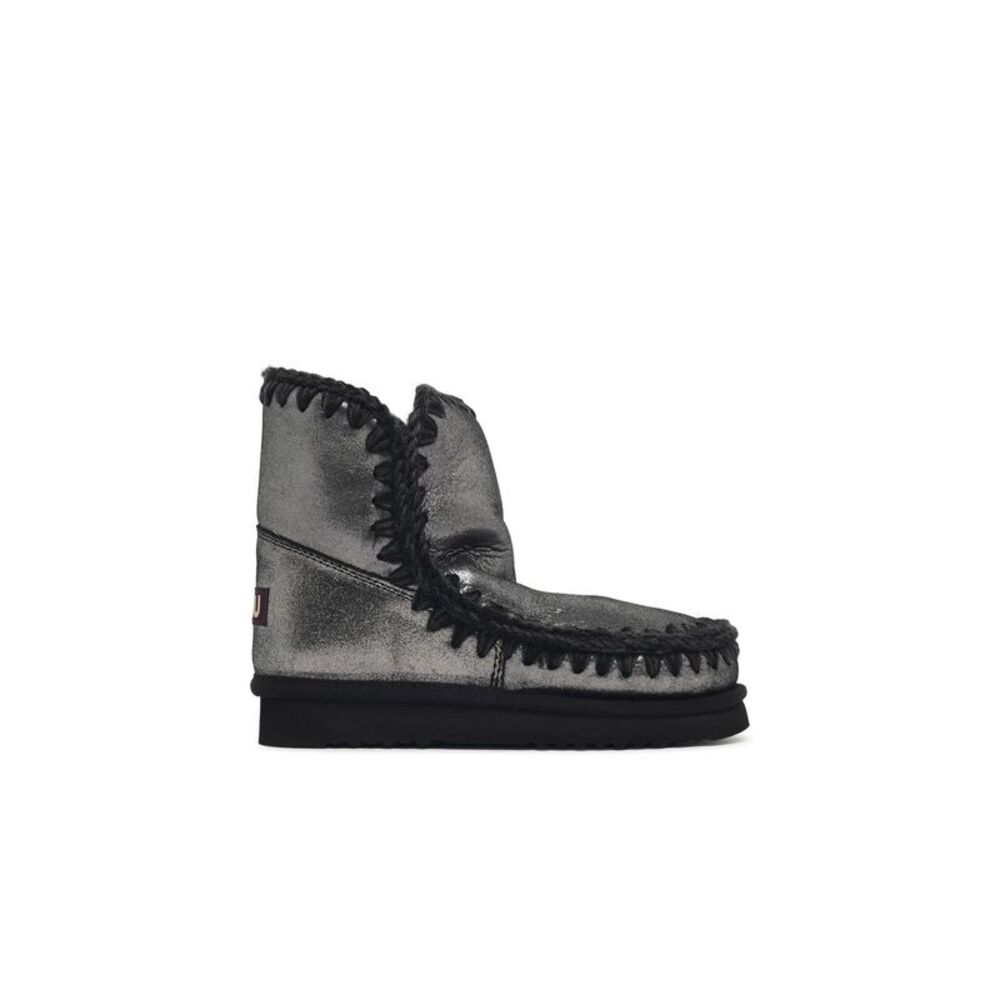 Mou 'Eskimo 18' Black Sheepskin Ankle Boots Women